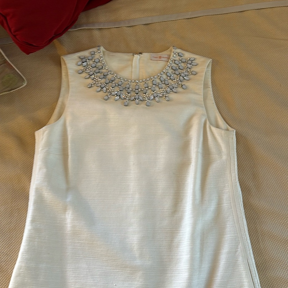 Tory Burch A Line Dress with Jewels